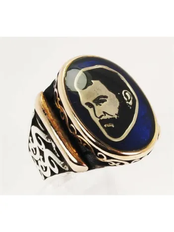 Ahmet Kaya Resimli Erkek Gümüş Yüzük