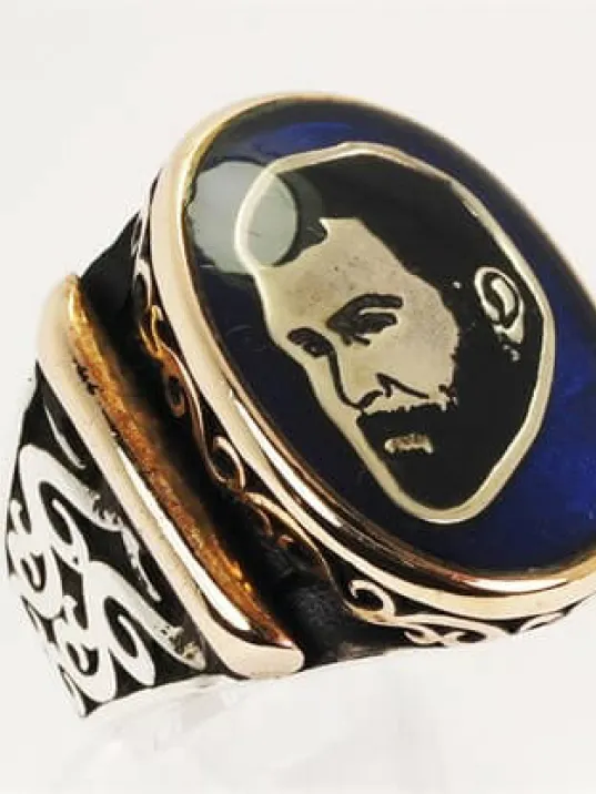 Ahmet Kaya Resimli Erkek Gümüş Yüzük