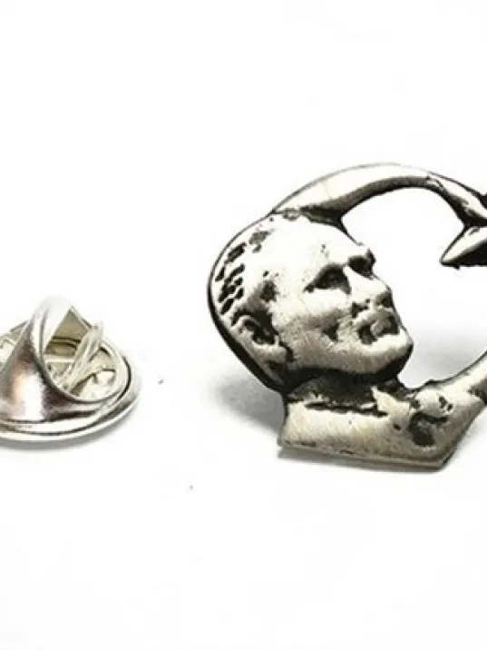 Oksitli Ay Yıldızlı Atatürk Gümüş Rozet Oksitli Ay Yıldızlı Atatürk Gümüş Rozet