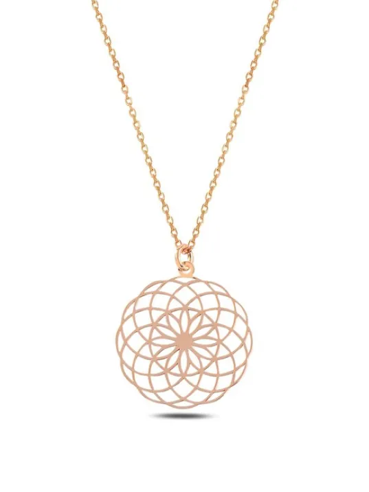 Rose Renk Yaşam Çiçeği Model 4 Bayan Gümüş Kolye GKLYSMCCGM4-ROS Rose Renk Yaşam Çiçeği Model 4 Bayan Gümüş Kolye GKLYSMCCGM4-ROS