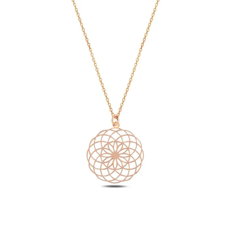 Rose Renk Yaşam Çiçeği Model 4 Bayan Gümüş Kolye GKLYSMCCGM4-ROS Rose Renk Yaşam Çiçeği Model 4 Bayan Gümüş Kolye GKLYSMCCGM4-ROS