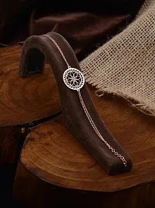 Rose Lotus Çiçeği Model Kadın Gümüş Bileklik GBLLTSCCGM1-ROS