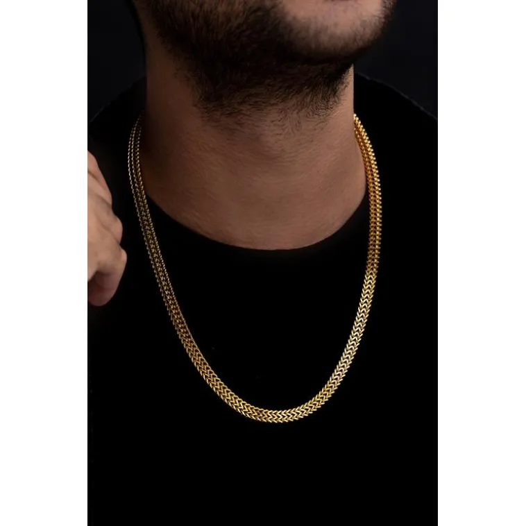 Erkek Çelik Kolye - Çift Sıra Örgü Model Erkek Çelik Kolye Erkek Çelik Kolye - Çift Sıra Örgü Model Erkek Çelik Kolye