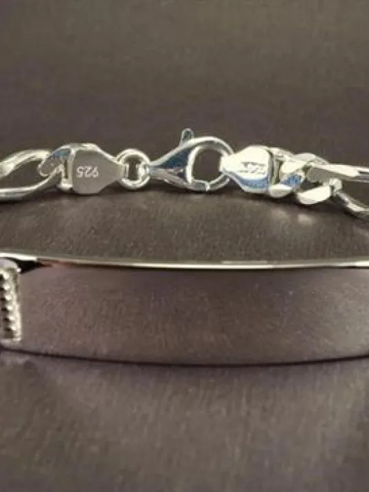 İsim Yazılan Erkek Gümüş Bileklik Künye Kalın Model İsim Yazılan Erkek Gümüş Bileklik Künye Kalın Model