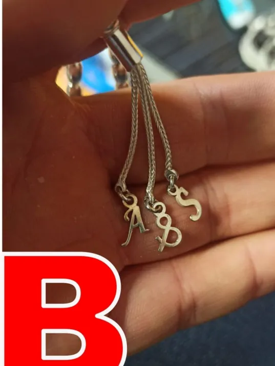 Tespih Püskülü İçin Gümüş Harf ve Şekil