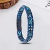Erkek Doğaltaş Bileklik - 6Mm Damarlı Mat Mavi Akik Taşlı Deri Kordon Ve Çelik Bileklik Erkek Doğaltaş Bileklik - 6Mm Damarlı Mat Mavi Akik Taşlı Deri Kordon Ve Çelik Bileklik