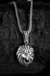 Erkek Gümüş Kolye - Tilki Kuyruğu Zincirli Aslan Kafası Model 2 Figürlü Erkek Kolye Erkek Gümüş Kolye - Tilki Kuyruğu Zincirli Aslan Kafası Model 2 Figürlü Erkek Kolye
