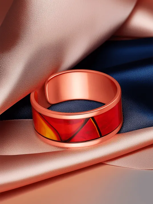 Kadın Bakır Bileklik Yüzük Set - Sunny Model Özel Baskı Metal Kutu Ve Kuvars Taşı Kadın Bakır Bileklik Yüzük Set - Sunny Model Özel Baskı Metal Kutu Ve Kuvars Taşı