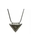 Küçük Boy Üçgen Gümüş Cevşen Muska Haznesi Erkek Kolye Zincir Küçük Boy Üçgen Gümüş Cevşen Muska Haznesi Erkek Kolye Zincir