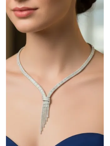 Kadın Gümüş Kolye - Afrodit Gümüş Su Yolu Kadın Kolye