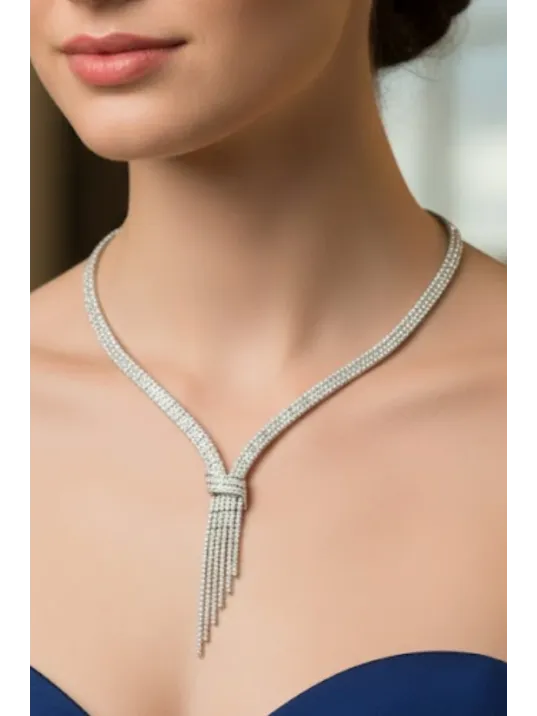 Kadın Gümüş Kolye - Afrodit Gümüş Su Yolu Kadın Kolye