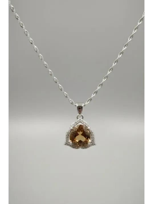 Kadın Gümüş Kolye - Nera Model Zultanit Taşlı Kadın Gümüş Kolye