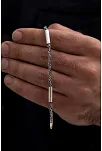Erkek Kral Gümüş Bileklik Künye 2,8mm Özel Tasarım Silindir Parçalı