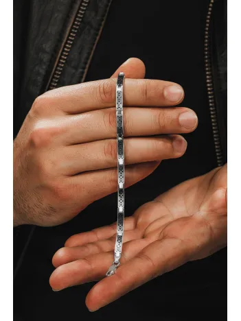 Erkek Gümüş Bileklik - Roleks Tasarım Parlak Gurmet Model 925 Ayar Erkek Bileklik