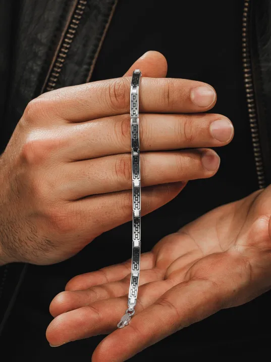 Erkek Gümüş Bileklik - Roleks Tasarım Parlak Gurmet Model 925 Ayar Erkek Bileklik