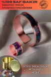 Kadın Bakır Bileklik Yüzük Set - Bianca Model Özel Baskı Metal Kutu Ve Doğal Taşlar Kadın Bakır Bileklik Yüzük Set - Bianca Model Özel Baskı Metal Kutu Ve Doğal Taşlar