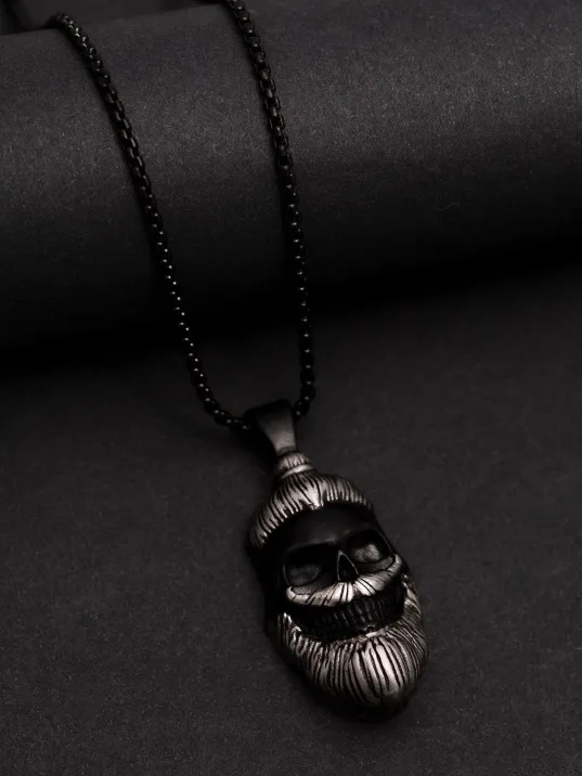 Erkek Kolye - Sakallı Baba Model Çelik Erkek Kolye - 316 L Paslanmaz Çelik Kolye