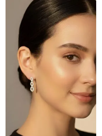 Mekik Su Yolu Gümüş Küpe