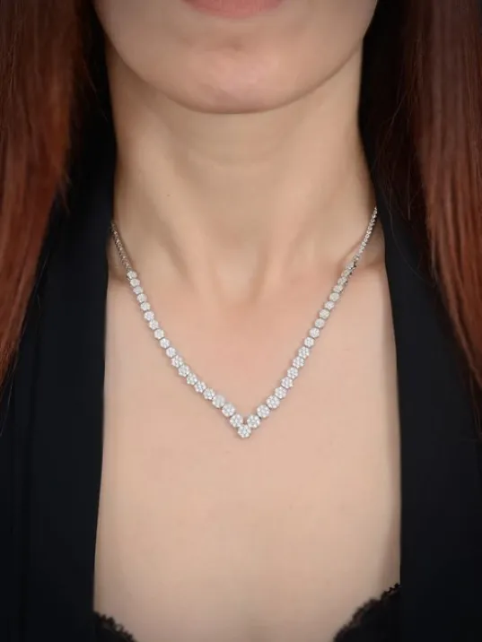 Ahsen Gümüş Su Yolu Set - Bileklik,Yüzük,Küpe,Kolye