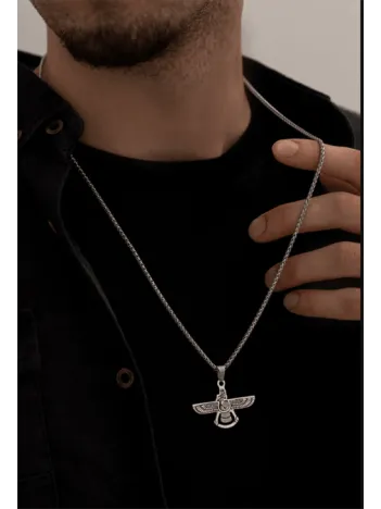 Ahura Mazda Erkek Kolye - Kadın Kolye - Ahura Mazda Model Çelik Kolye