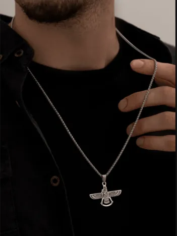 Ahura Mazda Erkek Kolye - Kadın Kolye - Ahura Mazda Model Çelik Kolye