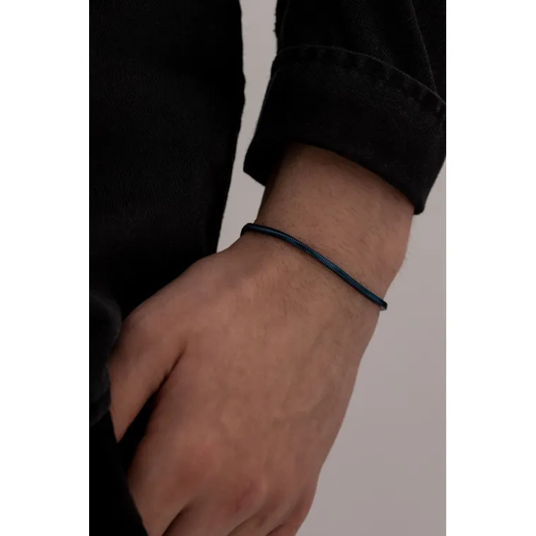 Erkek Çelik Bileklik - Mavi Sarp Model Erkek Bileklik