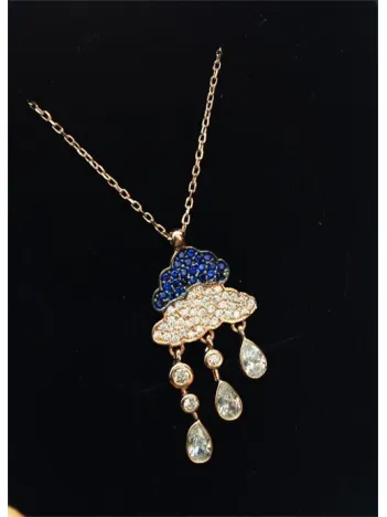 Gümüş Bayan Bulut Yağmur Kolye