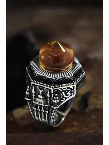 İslam Usta Tasarımı Bal Kubbe Model Gümüş Erkek Yüzük GYZISLMSTM5-GMS İslam Usta Tasarımı Bal Kubbe Model Gümüş Erkek Yüzük GYZISLMSTM5-GMS