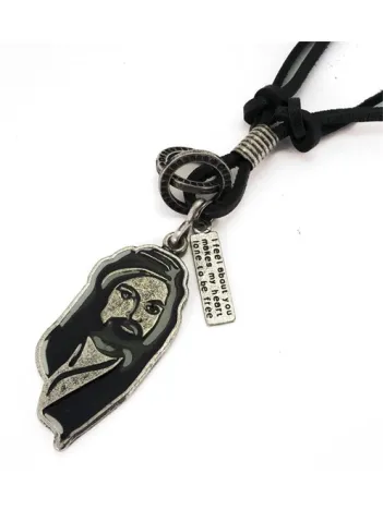 Hz.Ali Erkek Hakiki Deri Kolye