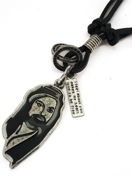 Hz.Ali Erkek Hakiki Deri Kolye