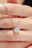 Kadın Gümüş Kolye - Swarovski Taşlı Zirconia Balık Motifli Kadın Kolye