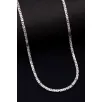 Erkek Gümüş Kolye - 4mm Dikdörtgen Kesim Yassı Kral Gümüş Kolye Erkek Gümüş Kolye - 4mm Dikdörtgen Kesim Yassı Kral Gümüş Kolye