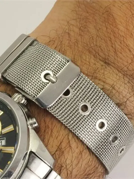 Paslanmaz Çelik Örme Erkek Bayan Unisex Bileklik Geniş Model