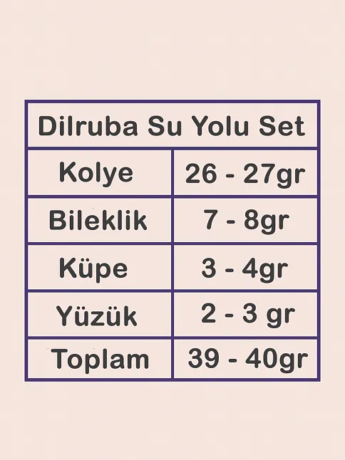 Kadın Gümüş Takı Seti - Dilruba Baget Taşlı Kare Model Kolye, Bileklik, Yüzük, Küpe Tam Set