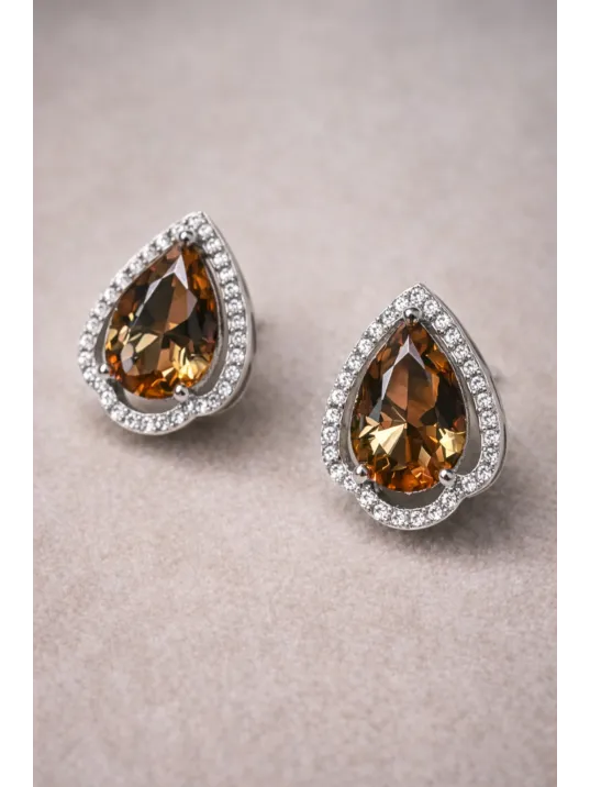 Kadın Gümüş Küpe - Damla Kesim Zultanit Taşlı Gümüş Küpe