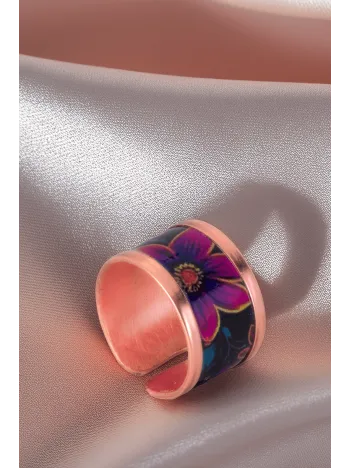 Kadın Bakır Yüzük - Bianca Model Özel Baskı Yüzük