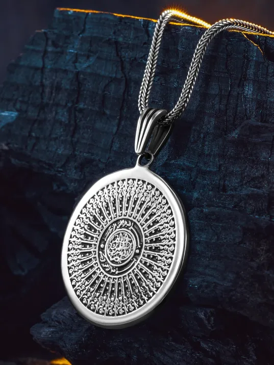 925 Ayar Gümüş 35 Besmele İşlemeli Kolye Dualı Erkek Gümüş Kolye 925 Ayar Gümüş 35 Besmele İşlemeli Kolye Dualı Erkek Gümüş Kolye