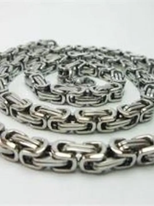 Erkek Çelik Kral Zincir Kolye Orta Kalınlıkta 5mm