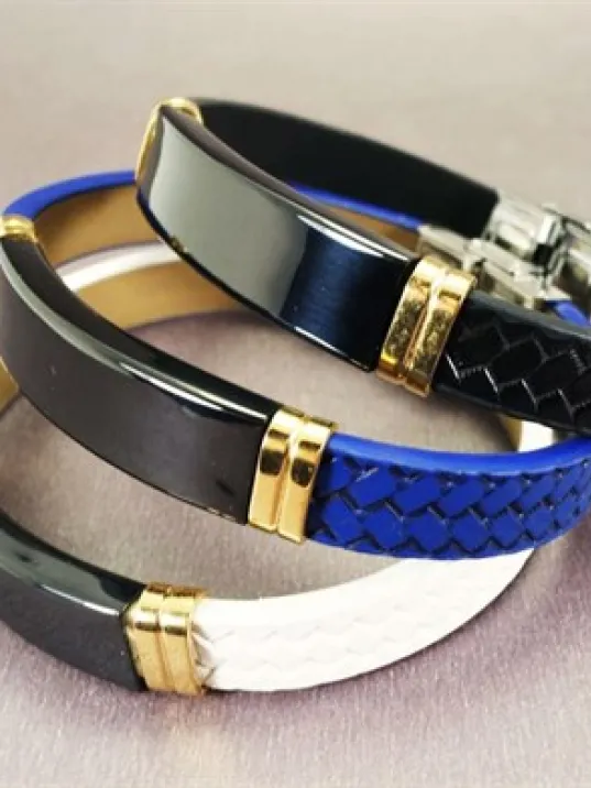 OttoMan İsim Yazılan Bileklik Suni Deri 3 Renk Seçeneği-beyaz