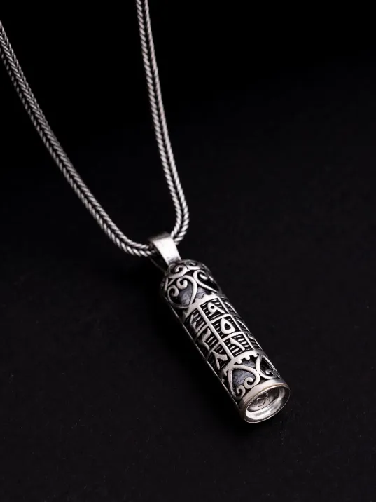 Ebced Cevşen Kolye Muska Gümüş Erkek Zincir Ebced Cevşen Kolye Muska Gümüş Erkek Zincir