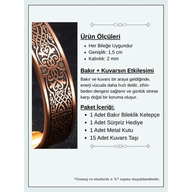 Erkek Kadın Bakır Bileklik - Içi Zırh Ve Koruma Dualı Bereket Model Bakır Bilezik Bileklik Erkek Kadın Bakır Bileklik - Içi Zırh Ve Koruma Dualı Bereket Model Bakır Bilezik Bileklik