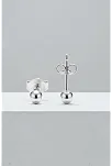 Kadın Gümüş Küpe - 3 mm 925 Ayar Gümüş Top Küpe