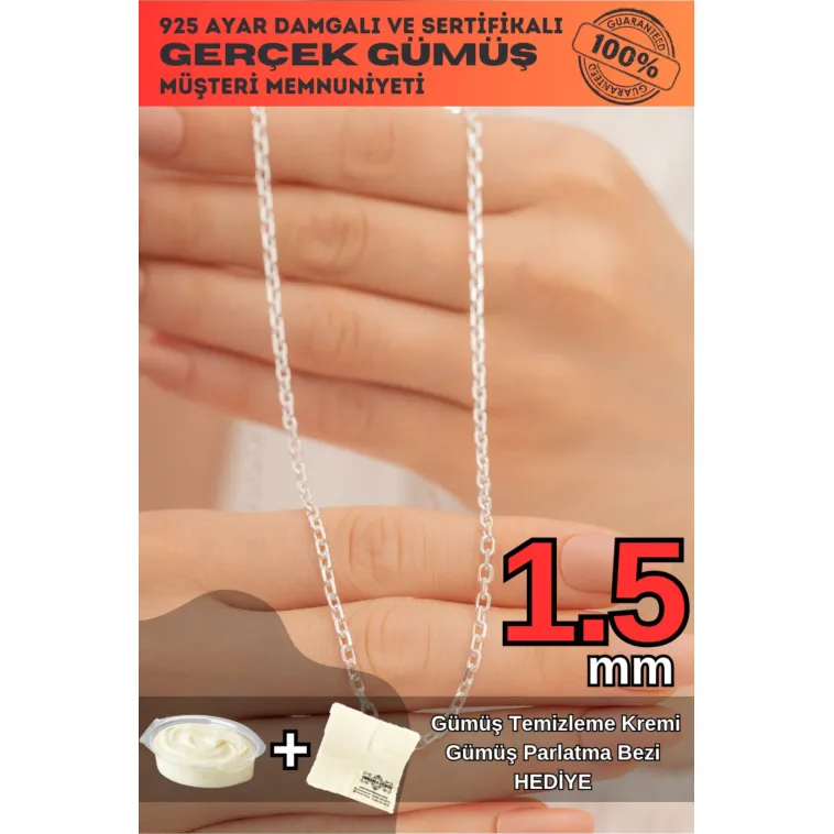 Kadın Gümüş Kolye - Forse Model 925 Ayar kadın Gümüş Kolye Zincir