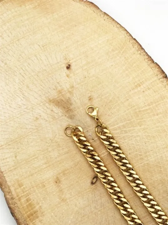 Gurmet Altın Çelik Erkek Kolye Kalın Model Gurmet Altın Çelik Erkek Kolye Kalın Model