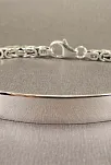İsimli Erkek Gümüş Bileklik Künye 3.5mm Kare Kesim Kalın Model İsimli Erkek Gümüş Bileklik Künye 3.5mm Kare Kesim Kalın Model