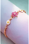 Rose Rengi Nergis Çiçeği Zirkon Taşlı Gümüş Bileklik Rose Rengi Nergis Çiçeği Zirkon Taşlı Gümüş Bileklik