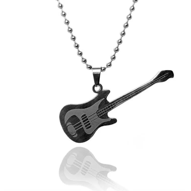 Gitar Erkek Çelik Kolye Zincir CKLGMSGITAR Gitar Erkek Çelik Kolye Zincir CKLGMSGITAR