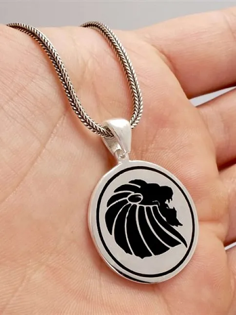 Aslan Erkek Gümüş Kolye Zincir