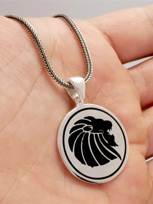 Aslan Erkek Gümüş Kolye Zincir