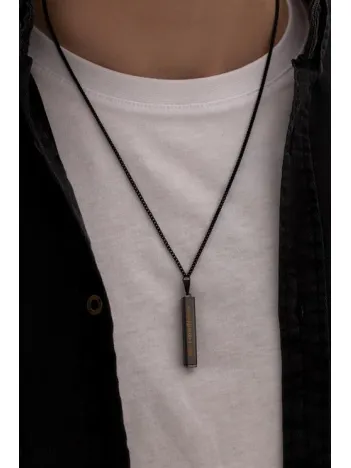 Erkek Çelik Kolye - Açılabilir Spotify Çelik Bar Çelik Kolye